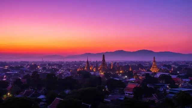 Chiang Mai city skyline at dusk